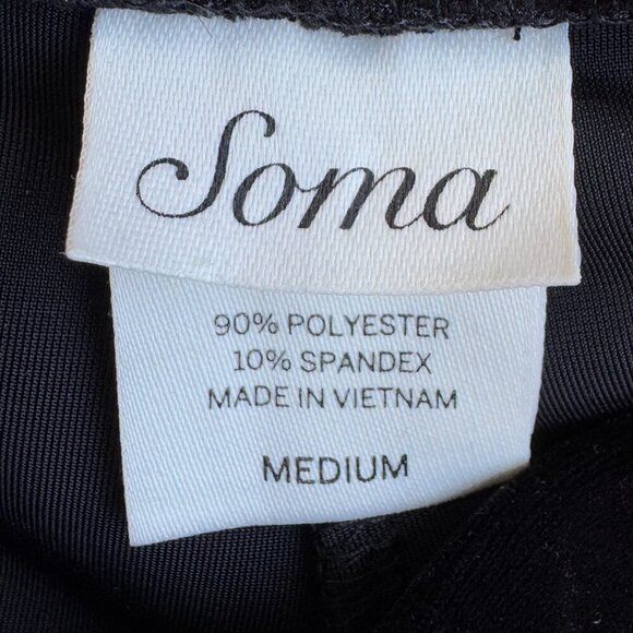 Soma Smoothing Velvet Leggings Black with Subtle Sparkle Women's Size Medium - Picture 7 of 9